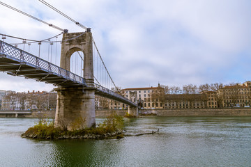 Naklejka premium Bridge over a river in france