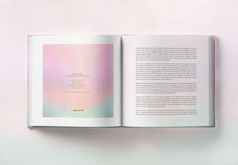 Open Square Book Mockup 1