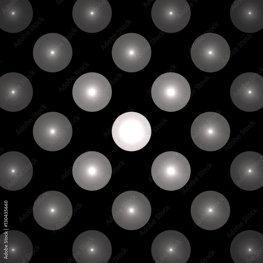 Poster black and white circles, abstract dark fractal computer generated image, background for text labels