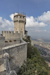 Cesta tower, one of three fortress in San Marino.