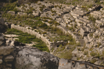 Fototapeta na wymiar Ruins of roman theater, Siracusa