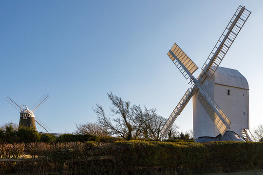 Jill and Jack Windmills on a Winter's Day