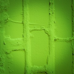 Close up of old brick wall with color