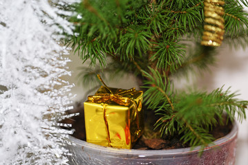 Golden Christmas decoration.