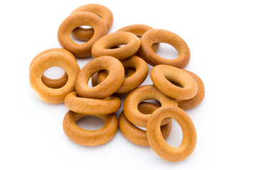 Bagels isolated on a white background.
