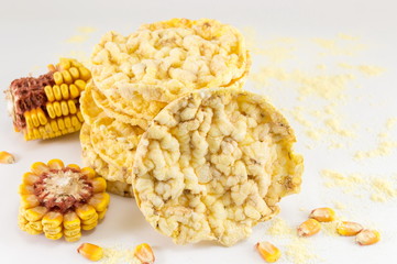 circle shaped corn snacks