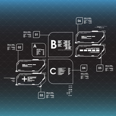infographic elements. Head-up display elements for the web and app. Futuristic user interface. Virtual graphic.