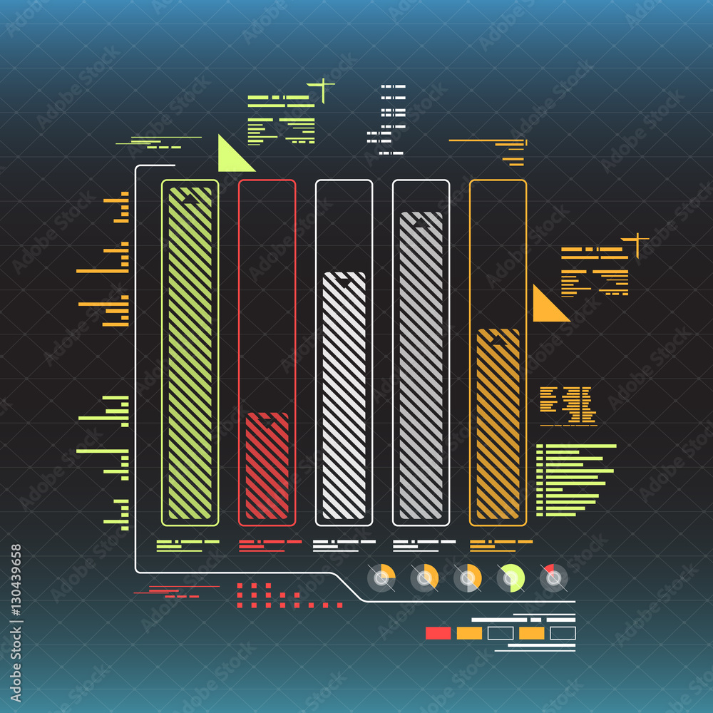 Poster info graphic elements. futuristic user interface hud