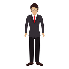 businessman character avatar icon vector illustration design