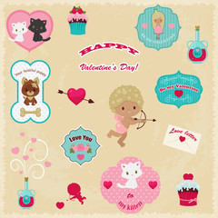 Beautiful collection of Valentine's Day vector icons