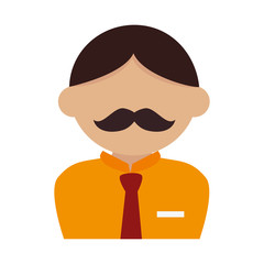 businessman character avatar icon vector illustration design