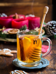 Winter hot spiced tea