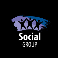 vector logo social group