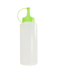Plastic food container / Plastic bottle on white background.