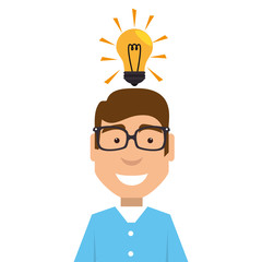 man avatar character isolated icon vector illustration design