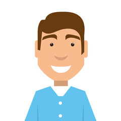 man avatar character isolated icon vector illustration design