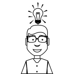 man avatar character isolated icon vector illustration design