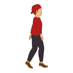 people walking isolated icon vector illustration design