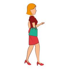 people walking isolated icon vector illustration design
