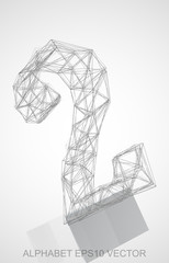 Vector illustration of a Pencil sketched 2. Hand drawn 3D 2.