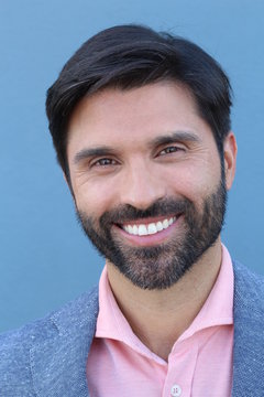 Smiling man,studio portrat - Stock image