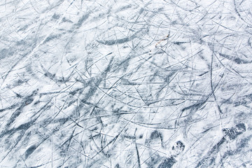 Blue ice surface with scratches