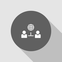 user globe connection vector icon