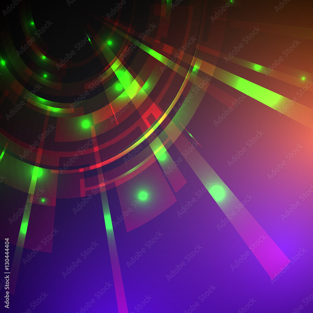 Poster techno geometric vector circle modern science abstract background