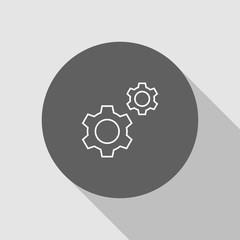 gear outline icon illustration