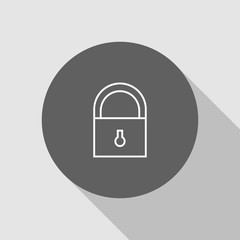 lock outline icon illustration
