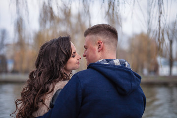 Fototapeta premium couple in love on spring