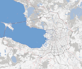 Map Saint Petersburg city. Russia Roads