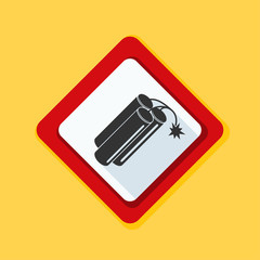 Bomb hazard sign