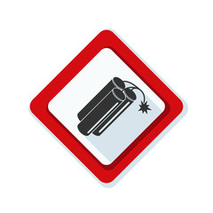 Bomb hazard sign