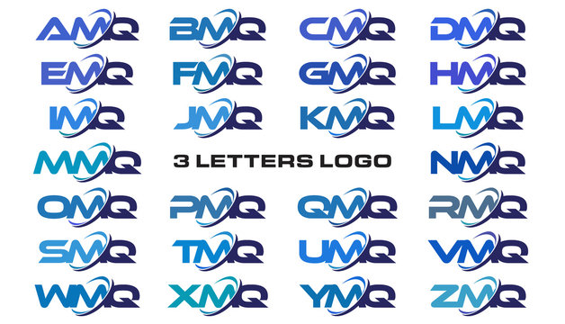 3 letters modern generic swoosh logo  AMQ, BMQ, CMQ, DMQ, EMQ, FMQ, GMQ, HMQ, IMQ, JMQ, KMQ, LMQ, MMQ, NMQ, OMQ, PMQ, QMQ, RMQ, SMQ, TMQ, UMQ, VMQ, WMQ, XMQ, YMQ, ZMQ