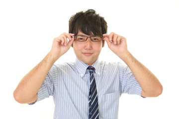 微笑むビジネスマン