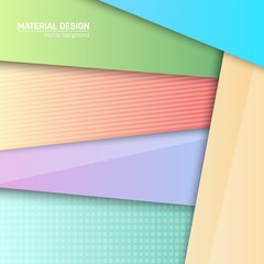 Vector material design background. Abstract creative concept layout template. For web and mobile app, paper art illustration design. style blank, poster, booklet. Motion wallpaper element. Flat ui