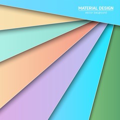 Fototapeta premium Vector material design background. Abstract creative concept layout template. For web and mobile app, paper art illustration design. style blank, poster, booklet. Motion wallpaper element. Flat ui