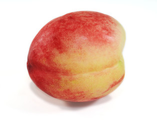 Nectarine on white background.