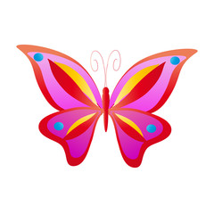 beautiful butterflies, isolated on a white