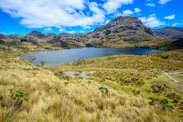 Toreadora lake in Cajas National Park, Ecuador