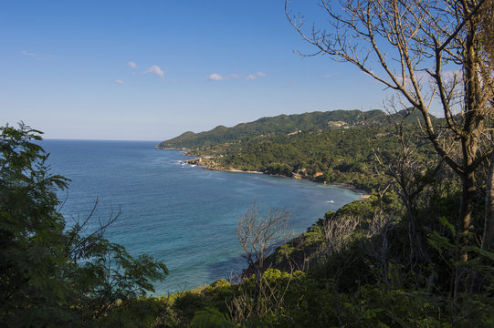 View over the beautiful coastline of Labadie, Cap Haitien, Haiti