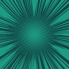 Abstract creative concept vector comics pop art style blank layout template with clouds beams and isolated dots pattern on background. For sale banner, empty bubble, illustration comic book design