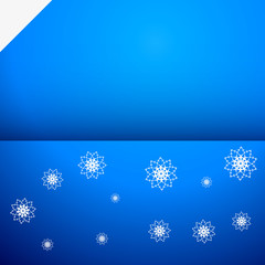 greeting card with snowflake / abstract vector illustration design element