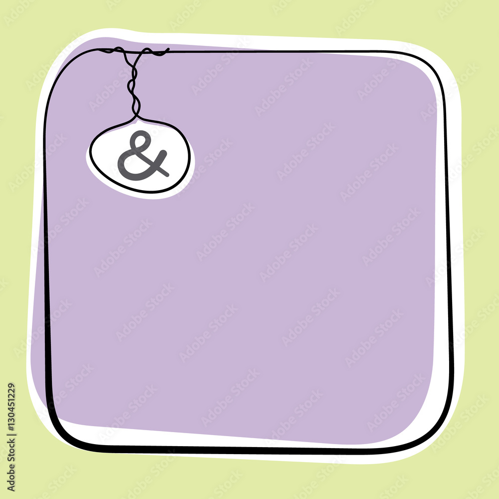 Poster a text box for fill your text and ampersand mark