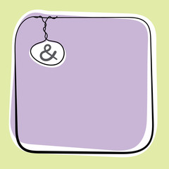 A text box for fill your text and ampersand mark