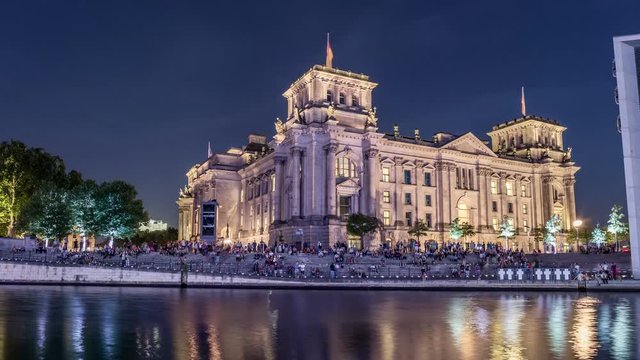 Berlin Reichstag and Spree river Hyperlapse