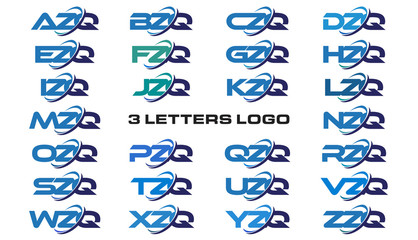 3 letters modern generic swoosh logo  AZQ, BZQ, CZQ, DZQ, EZQ, FZQ, GZQ, HZQ, IZQ, JZQ, KZQ, LZQ, MZQ, NZQ, OZQ, PZQ, QZQ, RZQ, SZQ, TZQ, UZQ, VZQ, WZQ, XZQ, YZQ, ZZQ