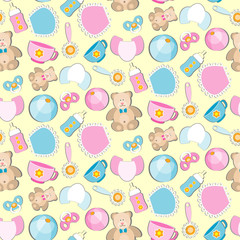Baby toys seamless pattern.