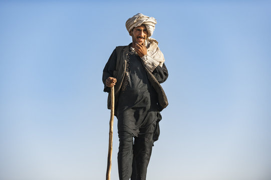 A Kuchi shepherd near Herat, Afghanistan